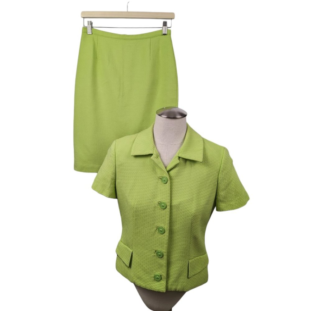 Versus Versace Lime Green Skirt Suit Set